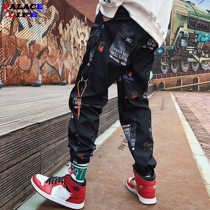 Hip hop Pants Men Loose Joggers Print Streetwear Harem Pants Big Size S-3XL Casual Harajuku Funny Print Ankle length Trousers Hip hop Pants Men Loose Joggers Print Streetwear Harem Pants Big Size S-3XL Casual Harajuku Funny Print Ankle length Trousers