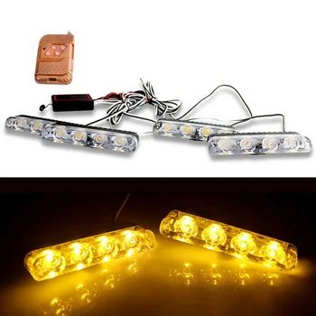 

Flash Light Bar Replacement Auto Parts Wireless Remote 12V 16-LED Car Dash