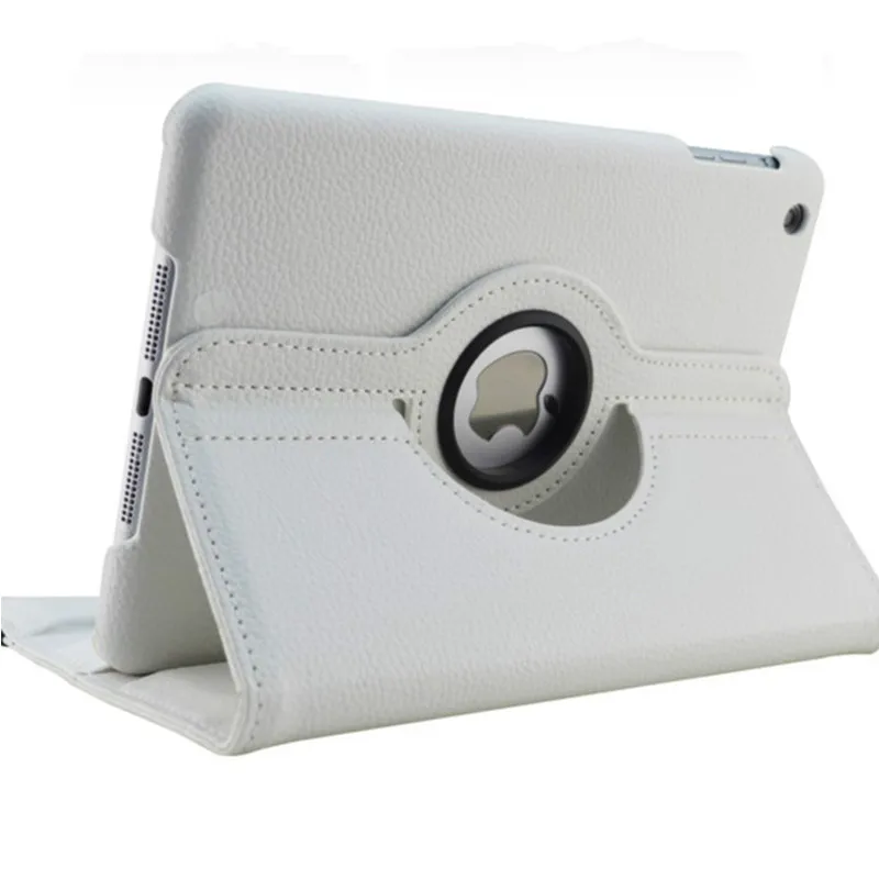 Для нового iPad 9," из искусственной кожи чехол, 360 градусов вращающийся стенд смарт-чехол и автоматический режим сна для iPad Air 1/2 чехол - Цвет: for iPad 9.7 white