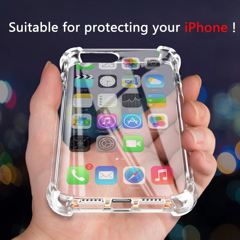 

Luxury Shockproof Case For iPhone 11 7 8 6 6S Plus 5 5S SE Silicone Protection Cover For iPhone XS X XR 11 Pro Max Soft Case Bag
