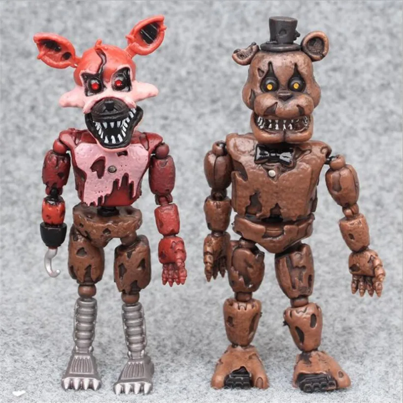 Hot Sell Five Night At Freddy Anime Fnaf Bear Free Assembly Action Figure Pvc Model Freddy Toys For Children Gifts
