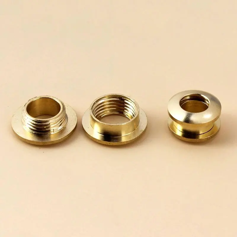 Solid Brass Screw Back Eyelets with Washer Grommets Air Eye Buckle Leather Craft Accessory DIY for Bag Garment Shoe Jeans Decor eyelet grommet ring screw back eyelets