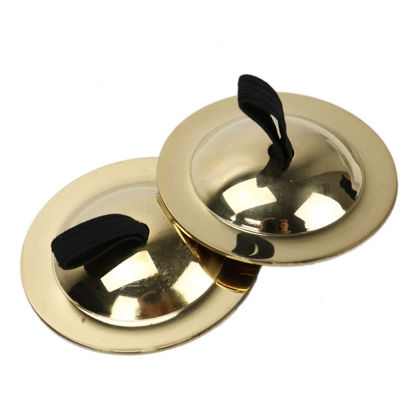 4pcs Belly Dancing Finger Zills Finger Cymbals Dancing Gold Musical Instrument For Dancer Evening Party