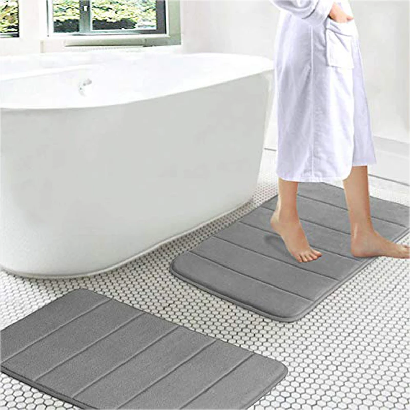 1 шт. Memory Foam коврик для ванной комнаты впитывающий влагу Коврик для двери мягкий коврик для кухни спальни нескользящий моющийся пол