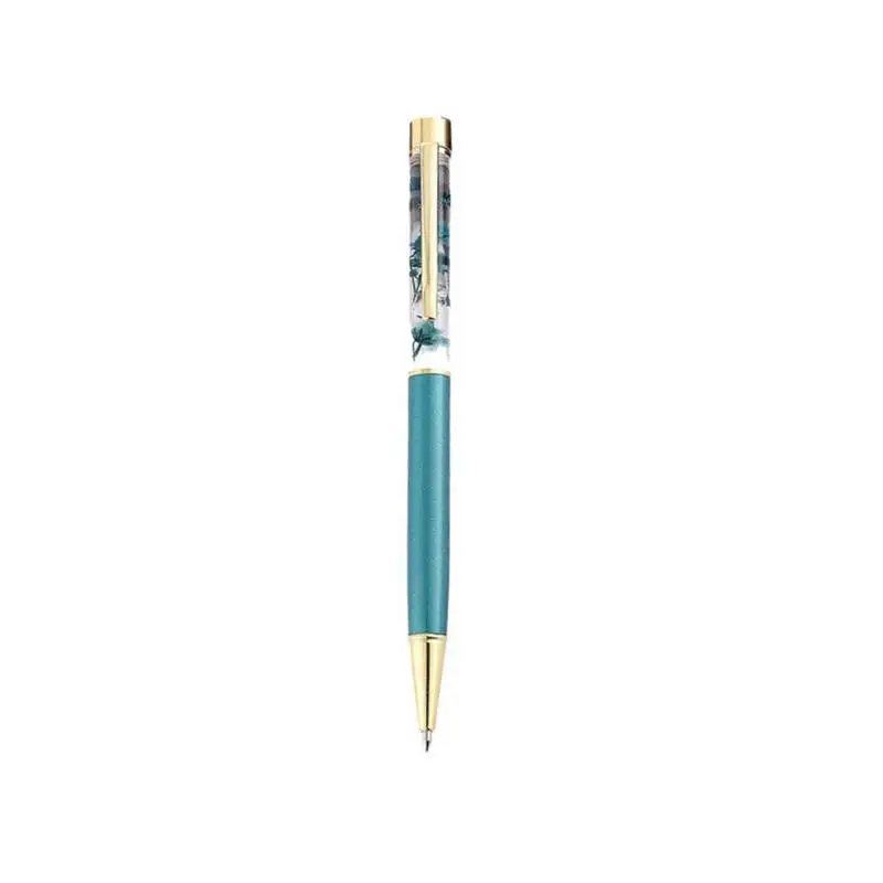 1pc Luxury Flower Metal Ballpoint Pens 1mm Business Quality Supplies Gift For Kids Pens Office Stationery School High Girls V8W8