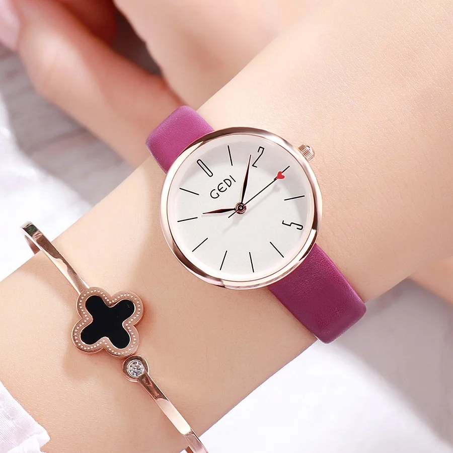 

New Style Watch Women's Students Korean-style Simple Casual Fashion Waterproof Leather Belt Quartz WOMEN'S Watch Ulzzang