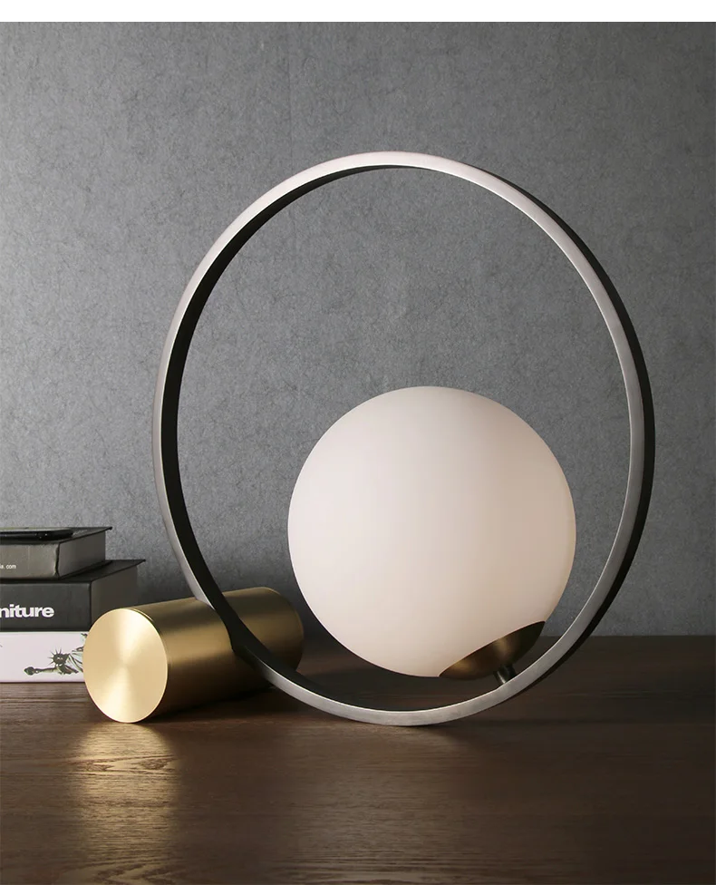 Creative modern minimalist bedroom study office bedside table light living room Nordic post-modern minimalist LED E14 table lamp