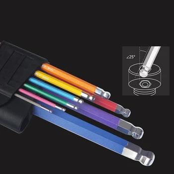 

Promotion--9PCS Hex Key Set Ball End Hex Key Set Folding Hex Key Wrench Tool Set with Notched End Durable Color Hex L-Wrench Too