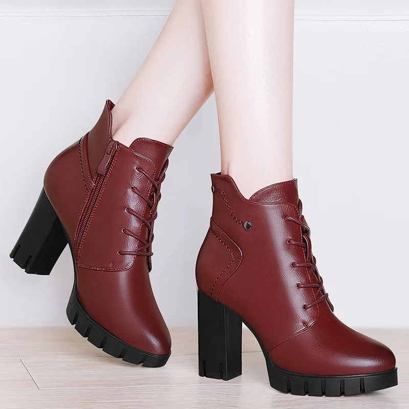 

Thick Bottomed Martin Boots Women's 2019 Autumn And Winter New Style Waterproof Platform Chunky-Heel High-Heel British-Style Sho