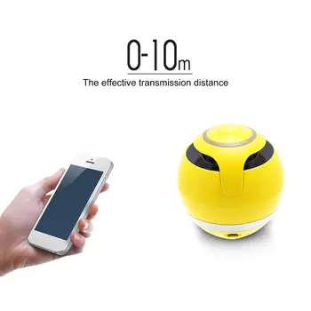 

Colorful Wireless Speaker Portable Mini Card Round Spherical Small Audio Subwoofer with Hands-free Microphone