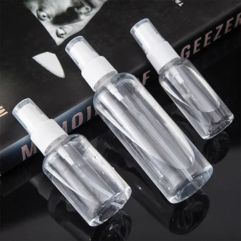 

4 Pack 100ml Spray Bottles Fine Mist Transparent Empty Plastic Spray Bottles Refillable