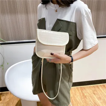 

bags for women 2020 summer white fashion mini crocodile leather shoulder bag luxury designer change mobile phone messenger bag