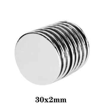 

2/5/10/20/50/100pcs 30x2 mm Search Major Diameter Magnet 30mmx2mm Bulk Round Magnetic magnet 30x2mm Neodymium Magnets Disc 30*2