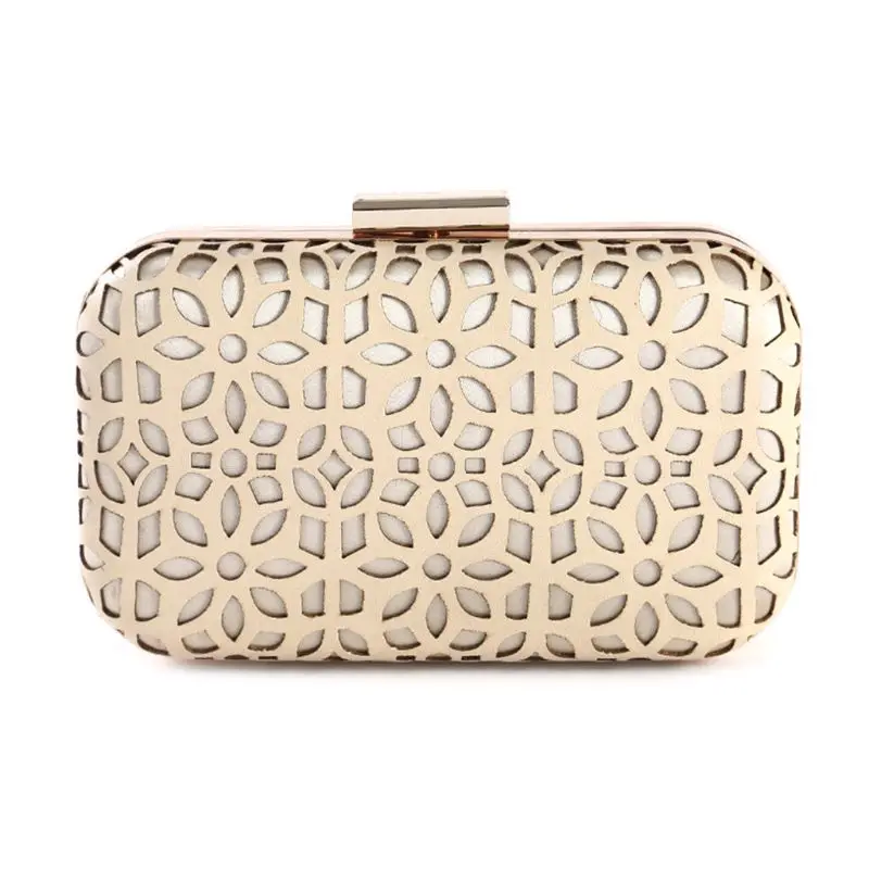 Stylish Women Hollow Handbag Evening Bag Party Prom Wedding Bridal Clutch Shoulder Wallet Purse 17.5 x 4.5 x 10.5cm