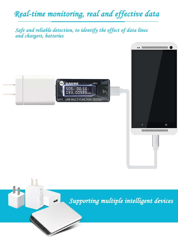 USB цифровой дисплей тестер Быстрая зарядка SS-302A power group Настольный индикатор напряжения тока поддерживает различные устройства