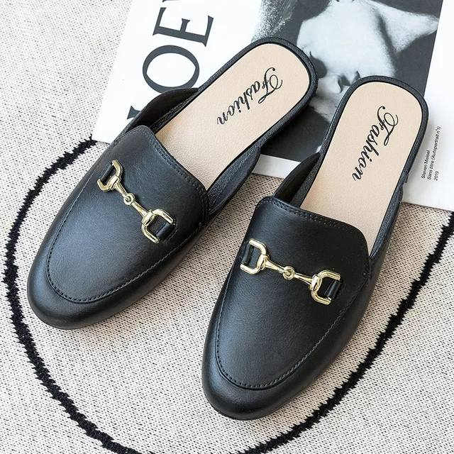 Mules Women Summer 2021 Korean Leisure Jelly Small Half Shoes Ladies Flat  Pointed Toe Sandals Autumn Female Outside Slippers - Women's Slippers -  AliExpress