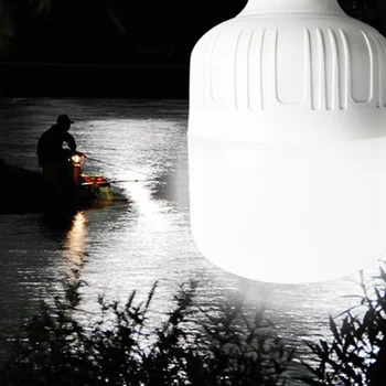 

1pc 150W Emergency Bulb Waterproof Rechargeable Portable Outdoor Hanging LED Light Camping Tent Bulb (USB Port 3 Type Light)