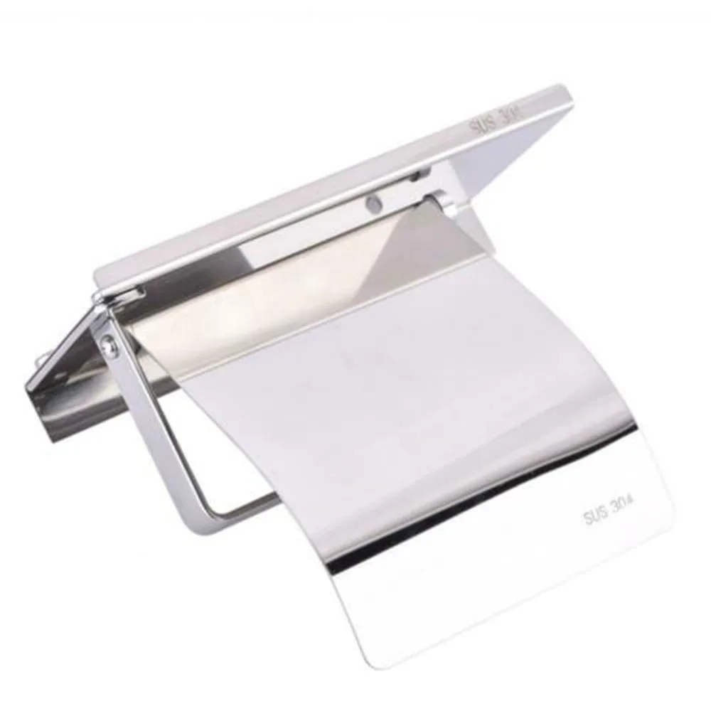 1pcs Roll Paper Holder Wall Mount Toilet Roll Towel Tissue Paper Holder Stand Storage Bathroom Shelf