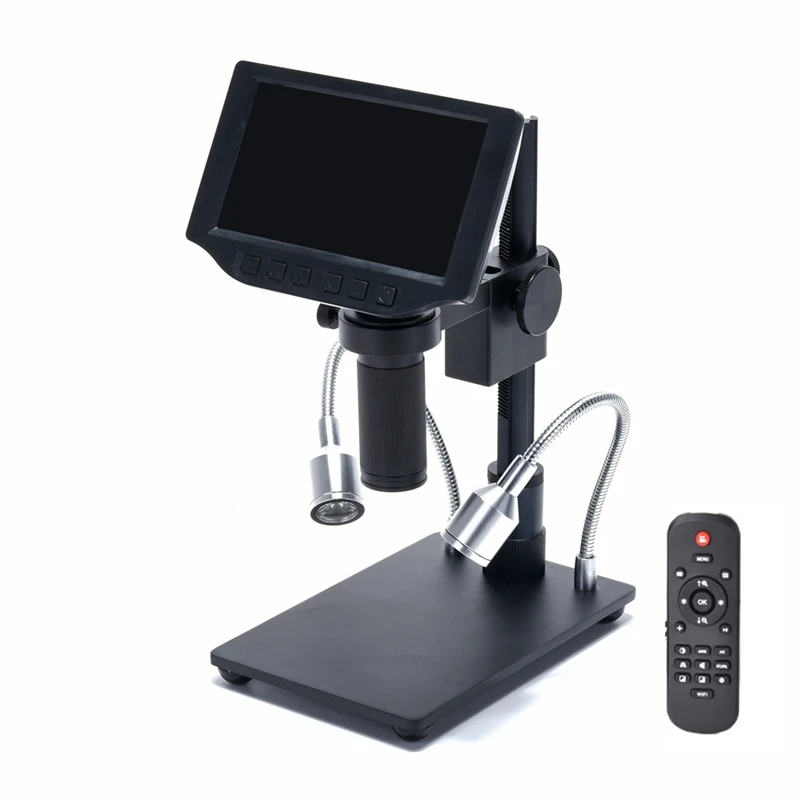 

1080P HDMI VGA Industrial Digital Video Microscope Camera 150X C Mount Lens Microscope Long Object Distance,US Plug