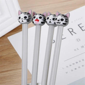 

1pcs Cute Kawaii Black Ink Cat Gel Pen Cartoon Plastic Gel Pens for Writing Office School Supplies Stationery Sent at random