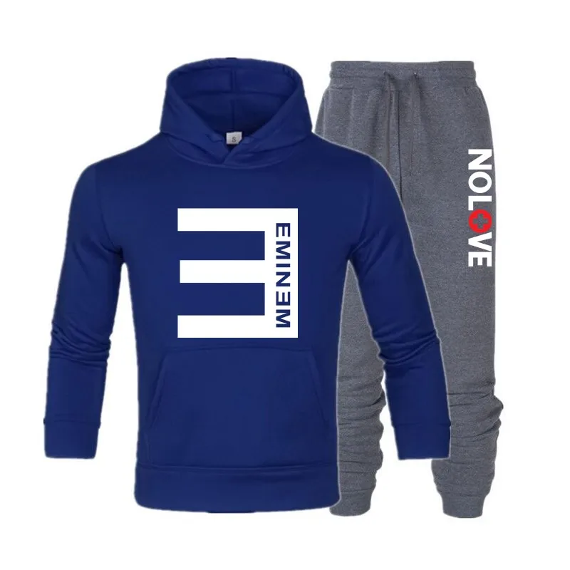 Новинка, толстовка Eminem с буквенным принтом, мужские толстовки, модная одноцветная толстовка с капюшоном, Мужской пуловер, мужские спортивные костюмы, мужская толстовка с капюшоном