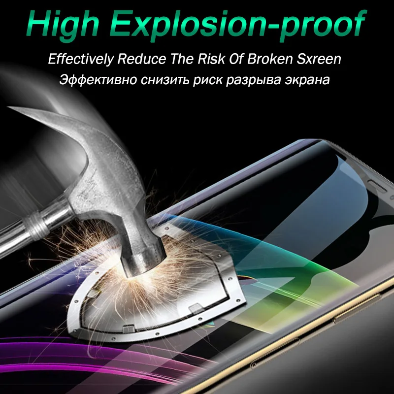 100D полное покрытие Гидрогелевая защитная пленка для iPhone для айфона 7 Plus 11 Pro XS Max Защита экрана для iPhone XR X 6 6s 8 Plus мягкая пленка не стекло телефон смартфон смартфон гидрогель