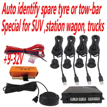 

SUV ,station wagon,pickup trucks parking sensor with anti spare tire , tow bar or bike holder,12- 24 V voltage