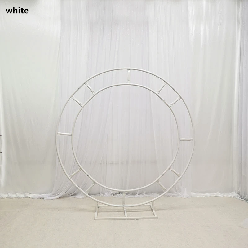 1.2m white arch Свадебный круг Арка венок шелковые цветы, искусственные цветы высокого качества Настенный декор осеннее украшение рамка свадебные декорации - Цвет: 1.2m white arch