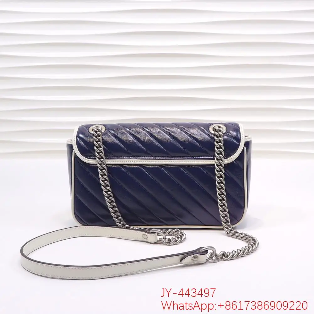 

2020 new high quality Women's Shoulder Genuine Leather Crossbody Bags Navy blue Luxury designer Ladies bag Free shipping
