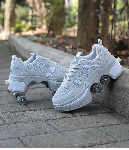 Volwassenen Unisex Rolschaatsen Met 4 Wielen Casual Schoenen Vervorming  Heelys Parkour Sneakers Voor Kids Rondes Kinderen Van Running| | -  AliExpress