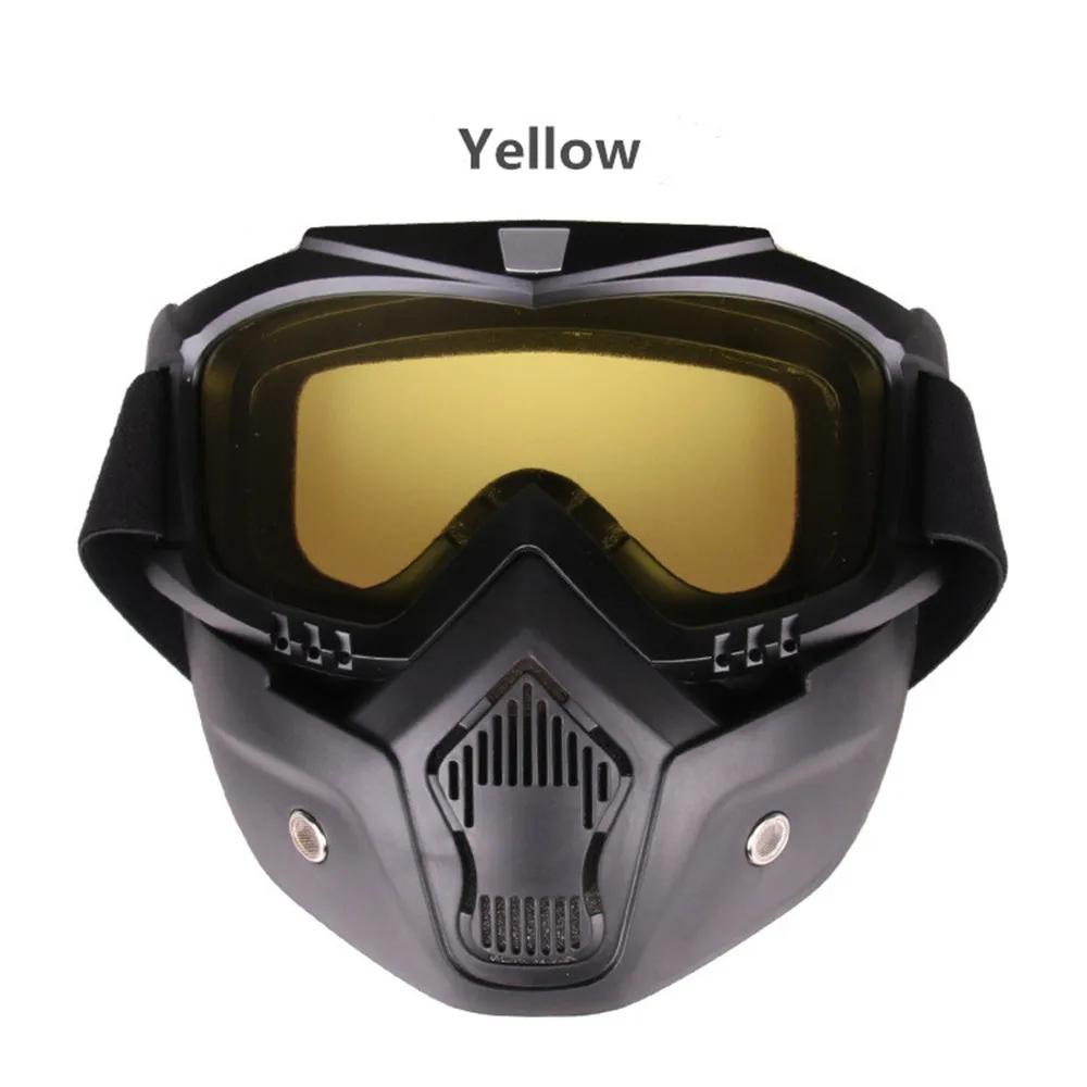 Новая мужская и женская Лыжная маска для сноубординга зимние очки снегод ветрозащитные лыжные стеклянные солнцезащитные очки для мотокросса с фильтром для рта