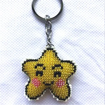 

Ddecoration Car Key Chain Accessories Stamped Crafts DIY Printed Cross-Stitching-Kit Embroidery Stich-Bead Needlework SMX-052