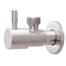 Запорный клапан с четвертым углом поворота 304, кран из нержавеющей стали, треугольный клапан G1/2, запорный угловой запорный клапан с круглой ручкой Vavle