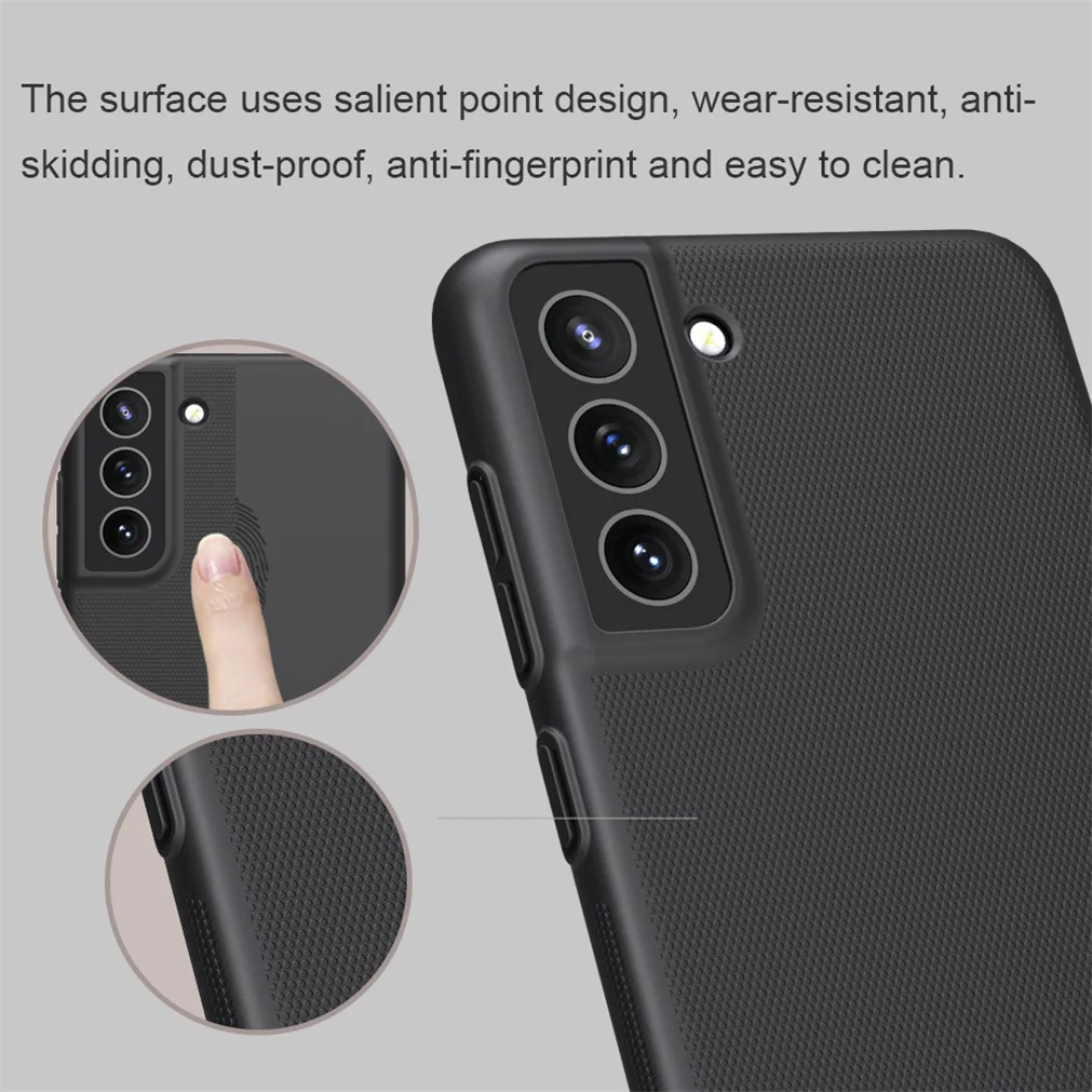 For Samsung Galaxy S21 FE 5G Case Nillkin Super Frosted Shield Hard PC Protector Back Cover For Samsung S21 Ultra S21 Plus 5G glass flip cover