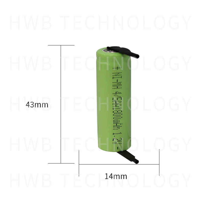 2 шт./лот KX Новинка 1,2 V 4/5AA 1800mAh Ni-Mh 4/5 AA Ni Mh аккумуляторная батарея с булавками