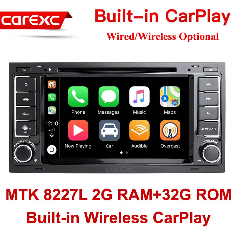 CarExc 2-DIN Android 9,0 авто радио для VW Volkswagen Touareg T5 транспортер мультивен встроенный CarPlay с DVD gps навигационная автомобильная система Muiltmedia плеер - Цвет: MTK 32G ROM