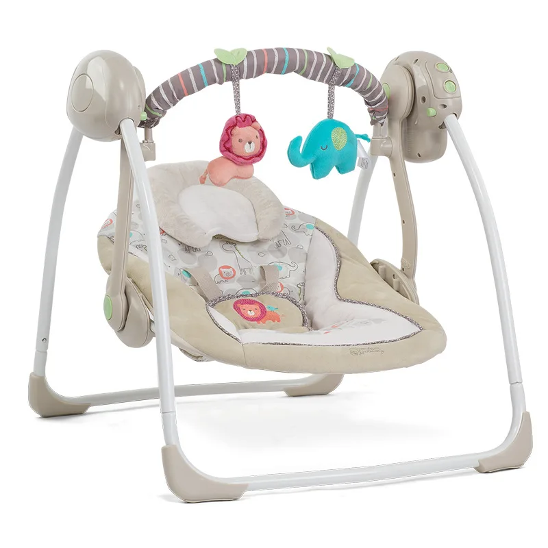 Cadeira de Balanço com Conforto Bebê Recém-nascido Multi-função Música Elétrica Balanço Dormir Conforto Berço Dobrável Shaker Almofada 12 cadeirinhas e 'jumperoo'