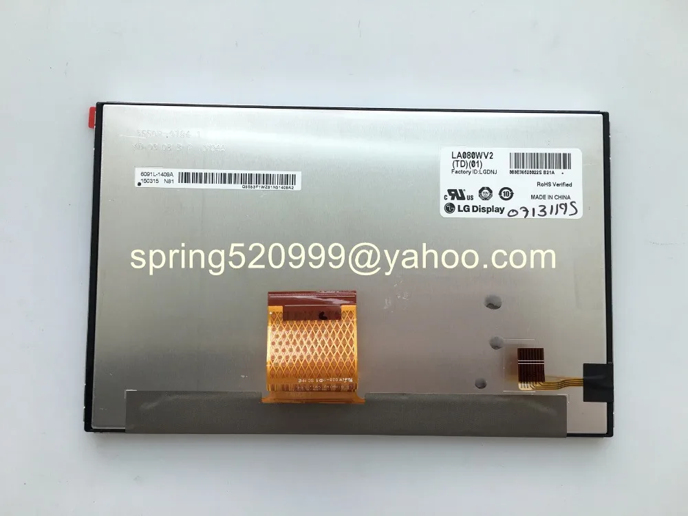 Новый 8-дюймовый ЖК-дисплей LA080WV2(TD)(01) LA080WV2-TD01 экран для Toyota Highlander (2014-2015) RAV4 JBL Nav radio |