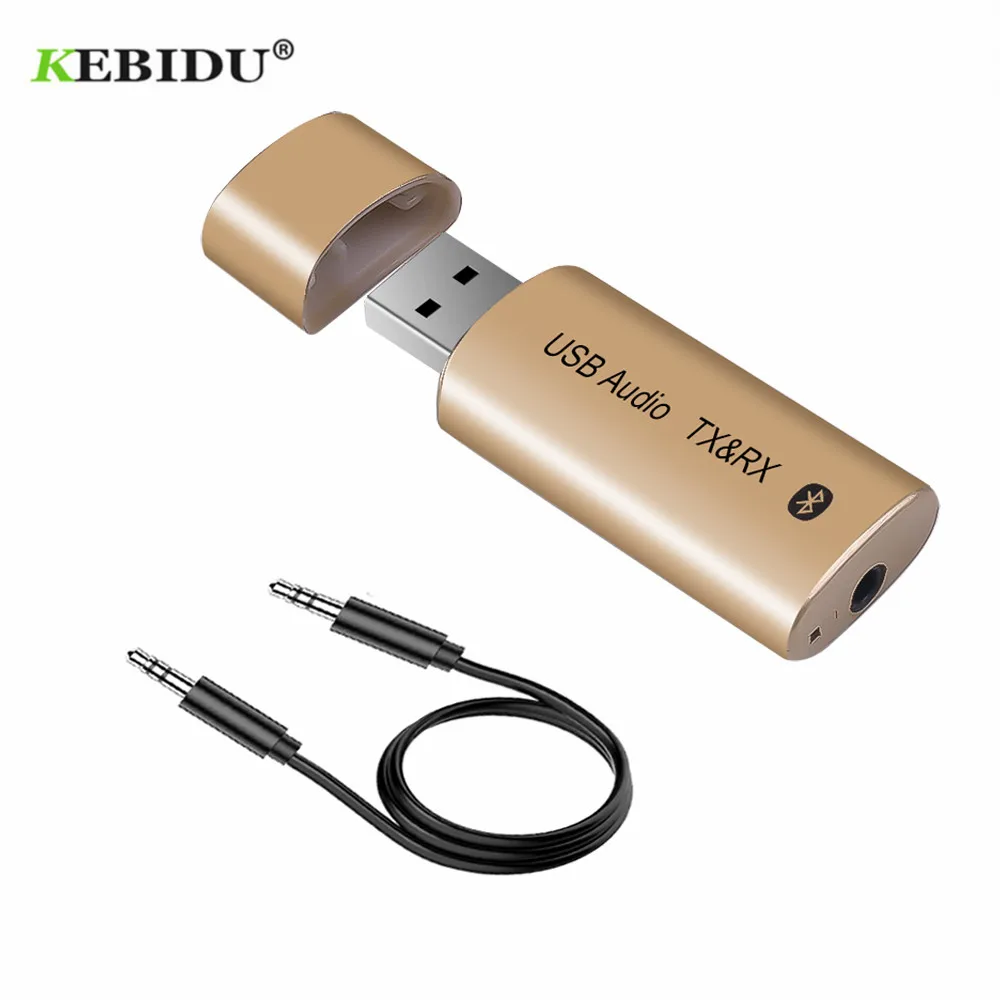 

KEBIDU Stereo Bluetooth 5.0 Audio Receiver Transmitter Mini Bluetooth Wireless Adapter AUX RCA USB 3.5mm Jack For TV PC Car Kit