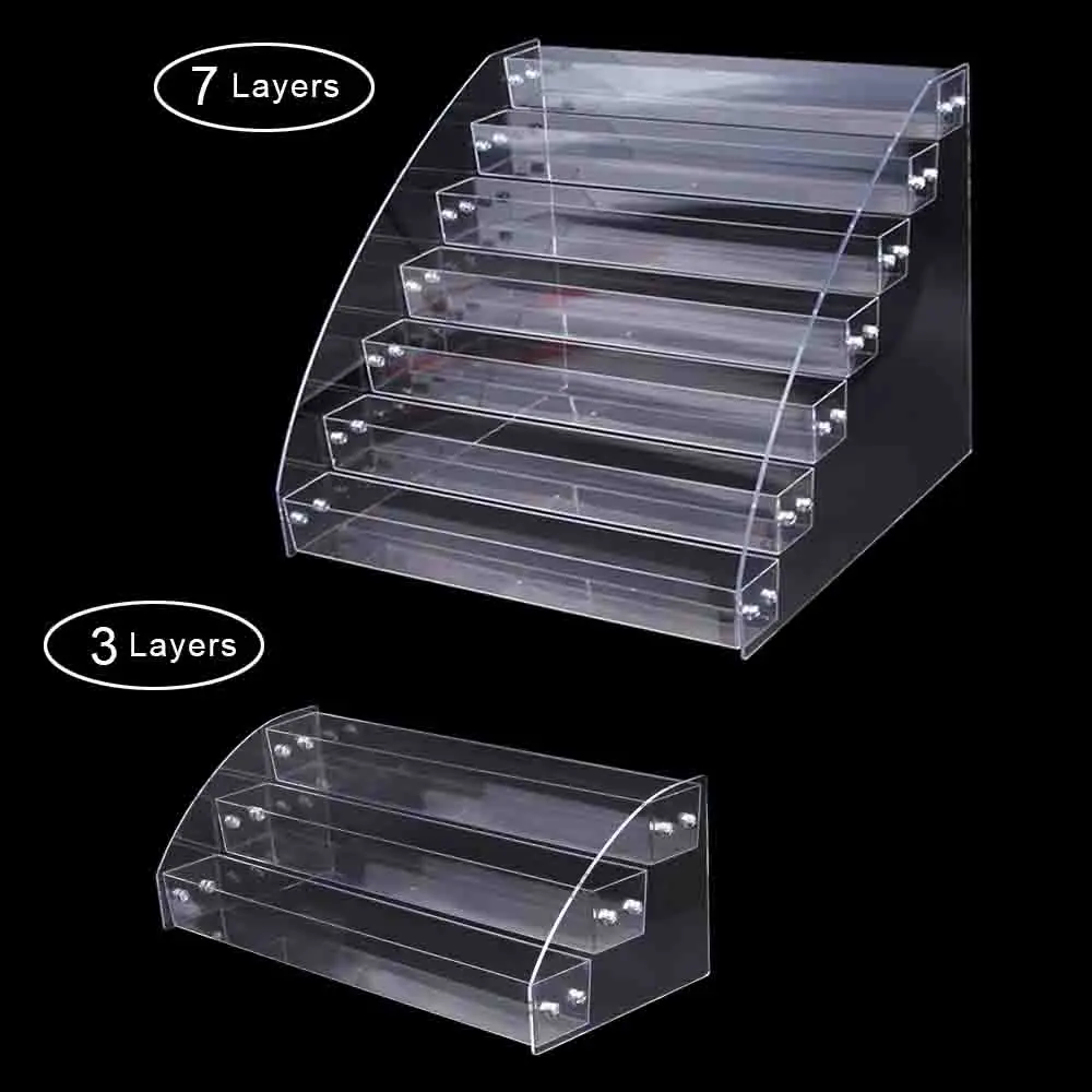 

1 To 7 Tiers Nail Polish Display Stand Table Rack Clear Makeup Organizer Holder Cosmetic Makeup Storage Acrylic Lipstick Shelf