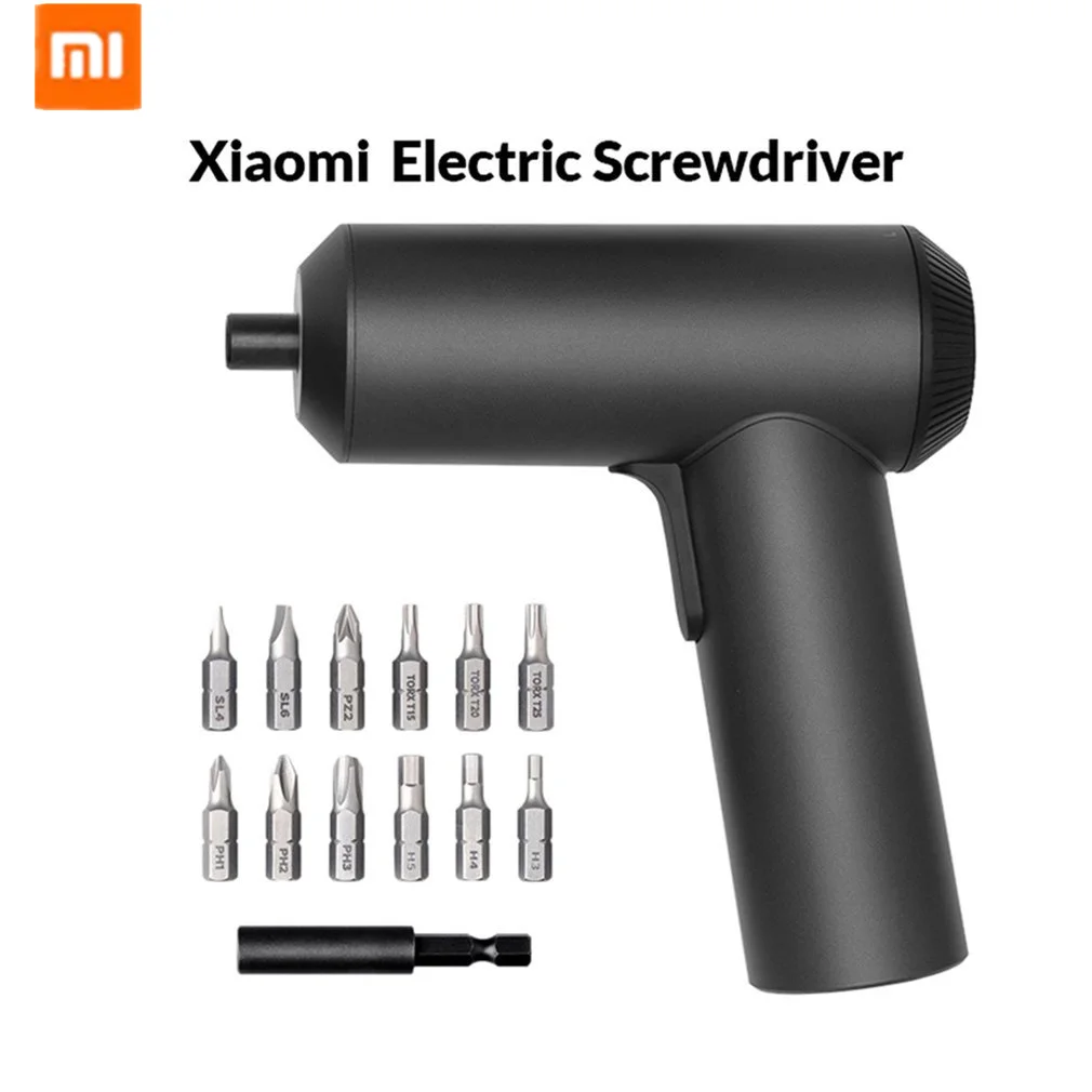

XIAOMI Mijia Cordless Rechargeable Screwdriver 3.6V 2000mAh Li-ion 5N.m Electric Screwdriver With 12Pcs S2 Screw Bits For home