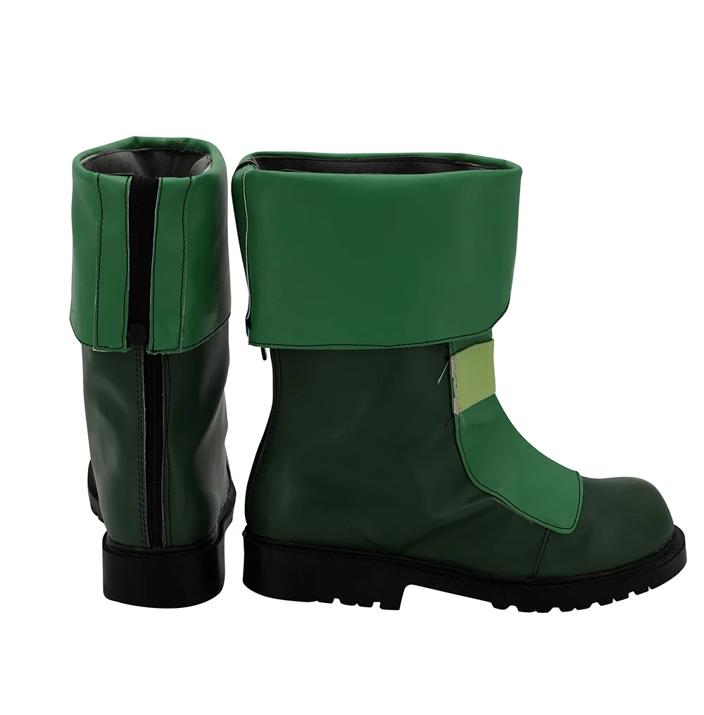 Made in Abyss Prushka Cosplay Boots Green Shoes Custom Made Any Size (4)