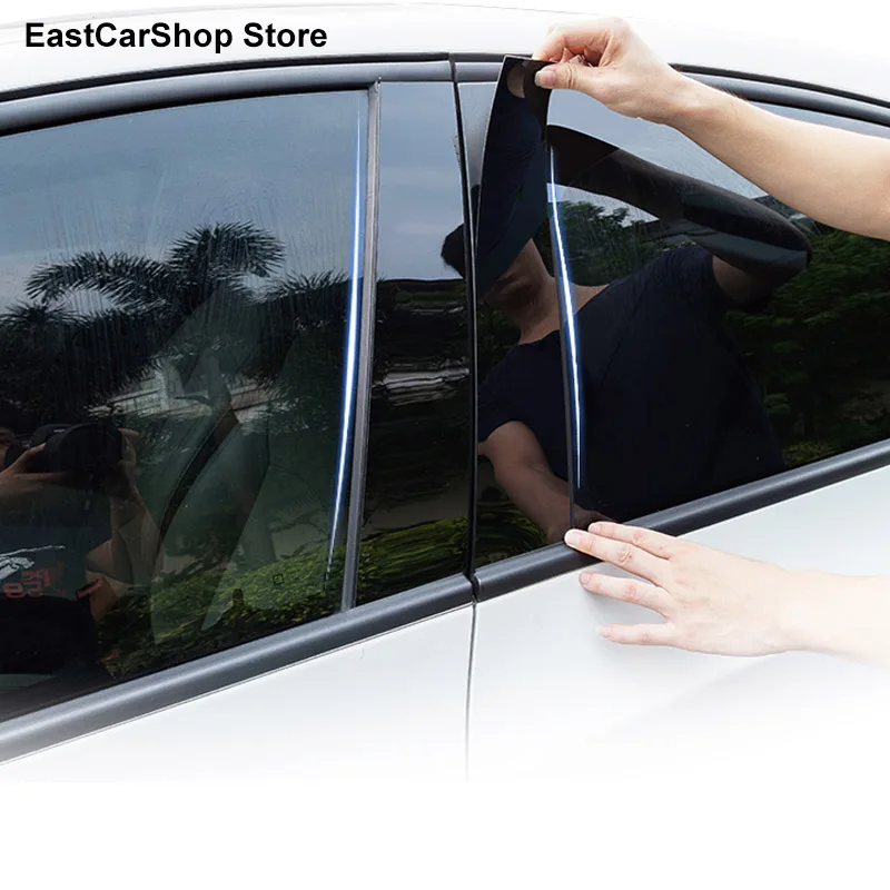 Windows Molding Trim Decoration Strips w/ Center Pillar For Ford Focus Hatchback