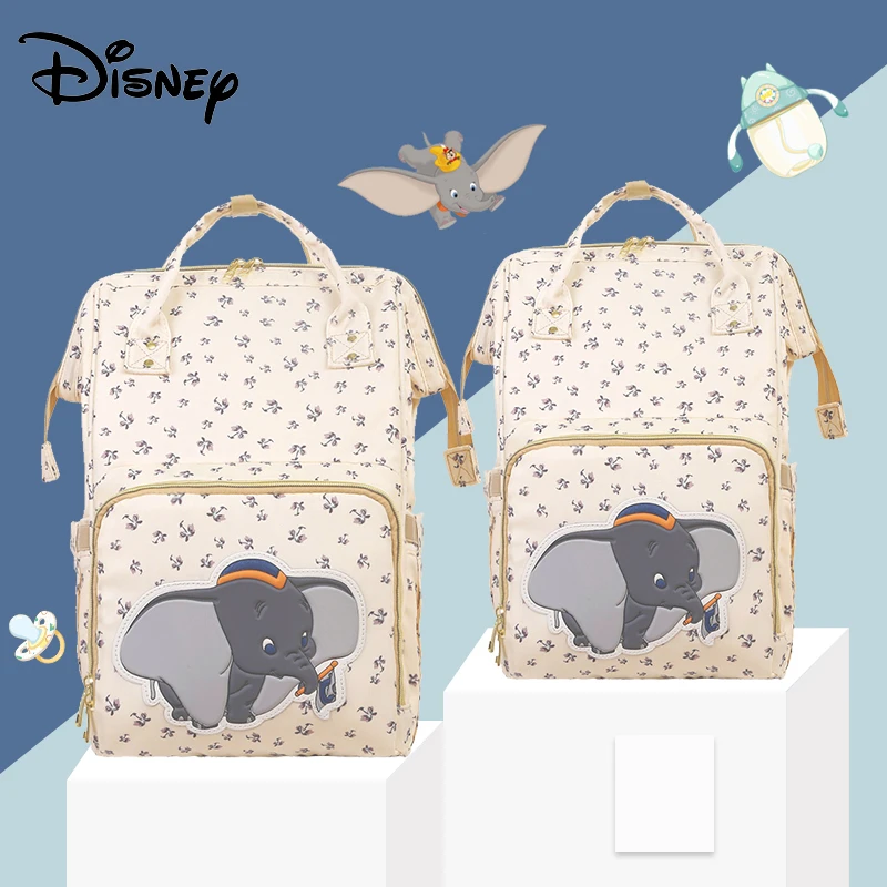 Disney Beige Cartoon Dumbo Usb Diaper Bag Backpack Waterproof Maternity Nappy Bag For Mom Baby Care Mummy Handbags Luxury Diaper Bags Aliexpress