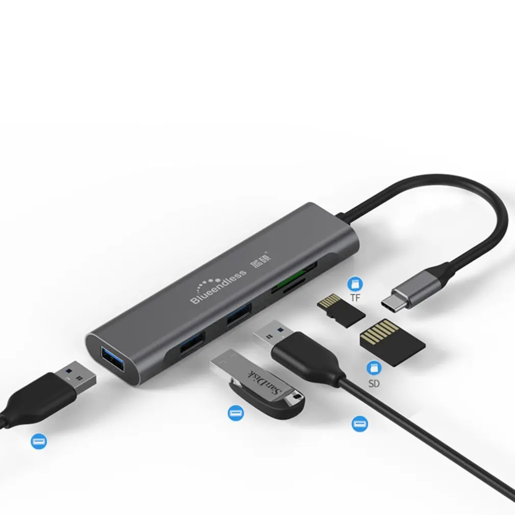 Плата расширения четыре в одном type-c Расширительная Док-Станция Hdmi Hd 4k CO концентратор многофункциональный конвертер док-станция для ноутбука