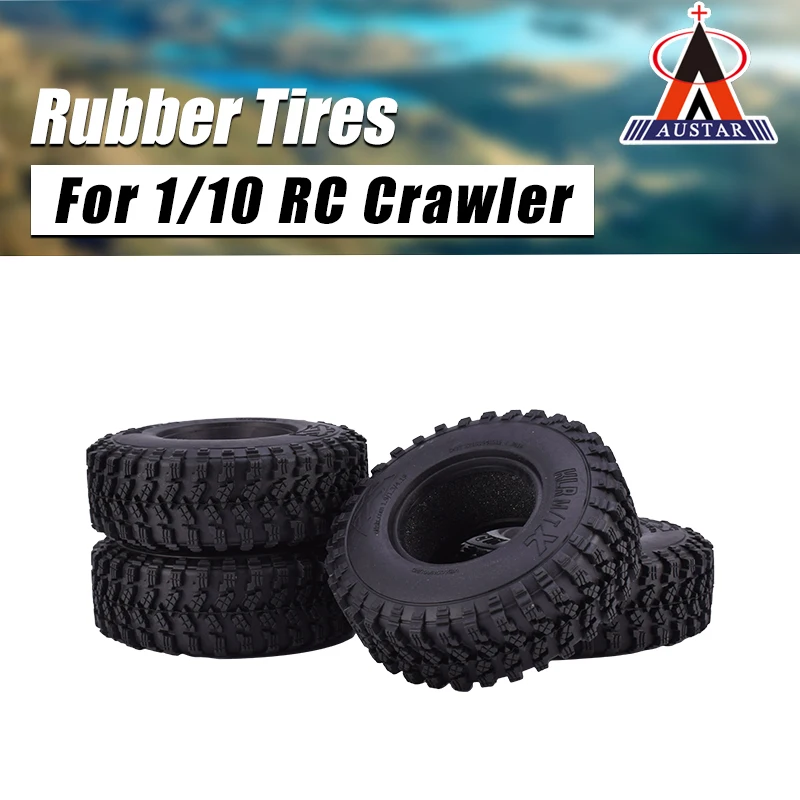 

4Pcs AUSTAR AX-8020 1.9 Inch 105mm Rubber Rocks Crawler Tires Tyre for 1/10 AXIAL RC4WD TF2 Traxxas Redcat SCX10 RC Car