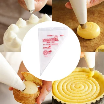 

Reusable100pcs Disposable Pastry Bag Icing Piping Cake Pastry Cupcake Decor Bags Fondant Cakes Cream nozzles Pastry Baking Tools