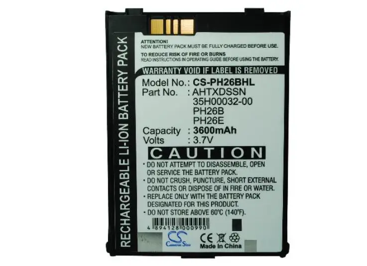 Cameron sino 3600 мАч батарея Для AUDIOVOX PPC-6600 PPC-6601 VX6600 AHTXDSSN PH26B для DAXIAN Telecom CU928 AHTXDSSN PH26B