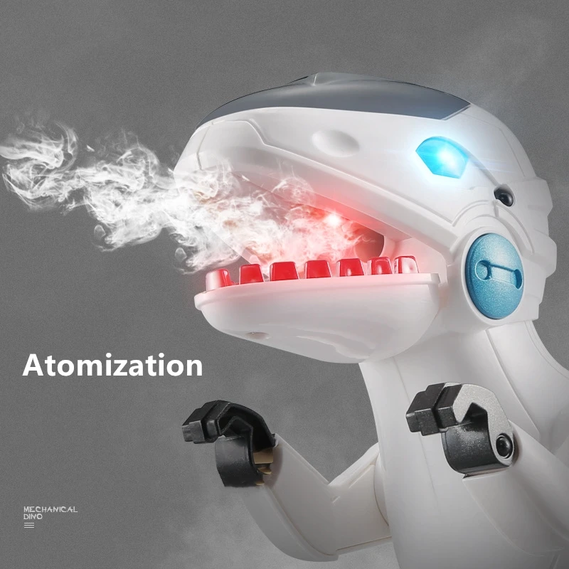 Smart Electric Programe Remote Control Dinosaur Atomization Bionic Swing Tail Sing&Dance Cool Lights Remote Control Dinosaur Toy 4