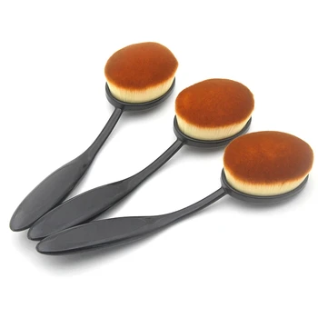 

5Pcs Single Foundation Brush Toothbrush Shaped Plastic Handle Foundation Brush Beauty Tools